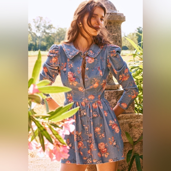 Love Shack Fancy Beyers Corduroy Dress - Picture 1 of 6